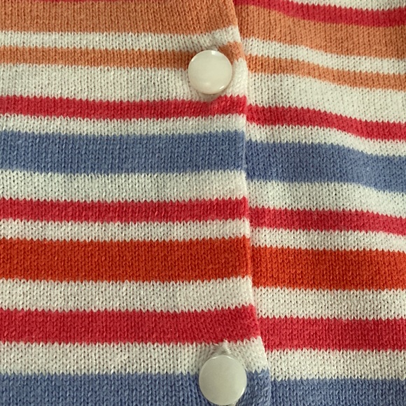 LOFT Outlet Bright Stripe Cardigan XS, EUC - Picture 5 of 5